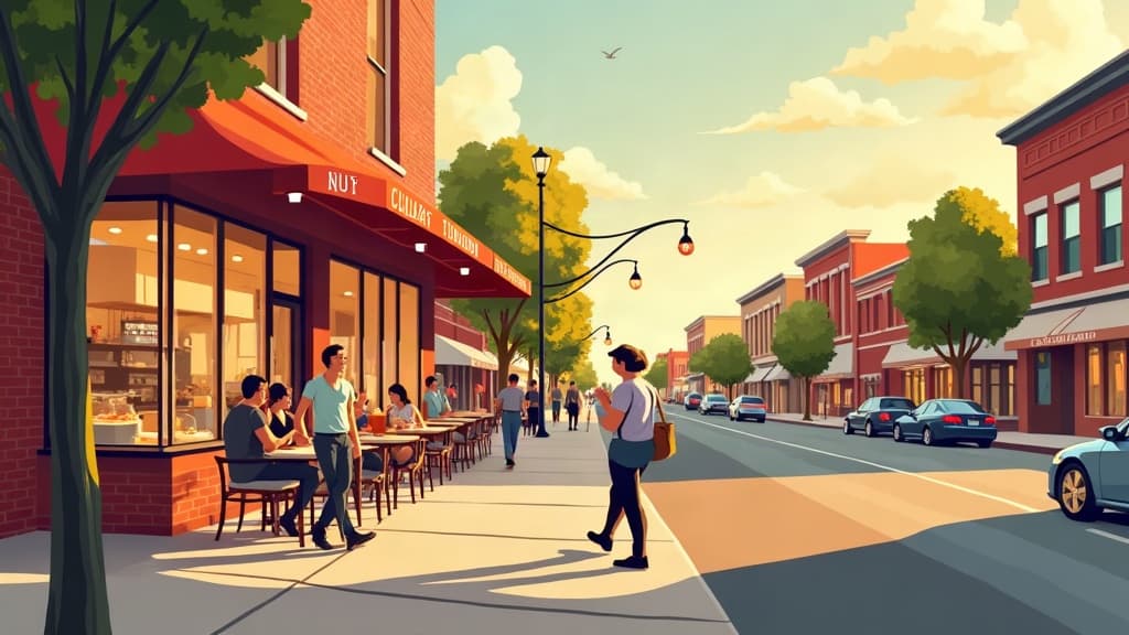 Editorial illustration: Date Night Restaurants in Tullahoma